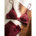 Sensual Lingerie Women Seamless Bra Set Front Closure Beauty Back Triangle Cup French Style Intimates 32-36  womens lingerie set