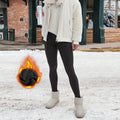 Women Winter Fleece Lined Thermal Leggings with Pockets High Waist  Stretchy Yoga Pants Thick Warm Outdoor Workout Running Tight