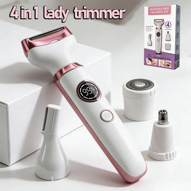 Women Painless Trimmer 4 in 1 Lady Body Electric Trimmer Eyebrow Nose Women Facial Shaver Armpit Painless Female Trimming Tools For The Bikini Area