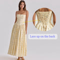 Summer Floral Print Spaghetti Strap Maxi Dress Women Elegant Vintage Holiday Party Beach Wear Dress