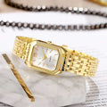 Slim Strap Rhinestone Quartz Watch Leaf Design Square Dial Women Quartz Watch Small Dial Pull Adjustable Rhinestone Watch