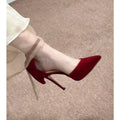 2024 New Womens Stilettos Sexy Pointed Luxury Red Women's Wedding Shoes Fashion Bow Design Casual Dress Party High Heels Zapatos