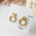 Korean Style Contracted Heart Pearl Earrings For Women Sweet Flower Zircon Geometric Pendant Earring Girl Party Jewelry Gift