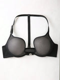 3/4 Cup Push Up Bra Sexy Party Bra Beautiful Back women's Underwear Black Front Button Lingerie MR3615