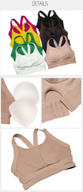 2024 Women Sports Bra Adjustable Gym Push Up Bra Back Closure High Impact Workout Sport Top For Yoga Brassiere Sportswear