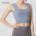 Yoga Crop Top for Women Sports Bra Sexy Underwear Push Up Bras Solid Athletic Vest Gym Fitness Shirt Sport Running Sportswear