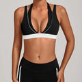 Sports Bra for Woman Gym Top Push Up Fitness Workout Tops Women Sportswear Yoga Clothes Patchwork Activewear Black White Red XL