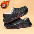 2026 Winter Warm Plush Lined Slippers Unisex Dual-Wear Adjustable Back Strap Thick EVA Sole Flat Indoor and Outdoor Shoes