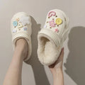 2026 Winter Women Platform Slippers Warm Fur Cute Girls Decoration Slippers Fluffy Comfortable Slip On Casual Soft Plush Shoes