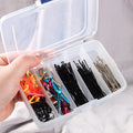 SSummer10】Vertical 5 Grid Transparent Eyelash Extension Storage Box - Glue Tweezer Holder Makeup Organizer with Cover【SS】