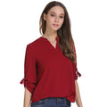 Plus Size Blouse Clothing Women Long Sleeve Shirt Chiffon Blouse Ladies Top