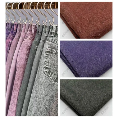 Pants Green Denim Fabric Colorful Thickened Denim Fabric By The Meter for Clothing Jacket Pants Skirt Handbag DIY Sewing Plain Cloth Soft Brown Green