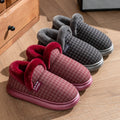 Cozy Fleece Indoor Slippers Men Women Anti-Slip Silent Thick Sole Soft Warm Cotton Shoes Autumn Winter Couple Home Footwear
