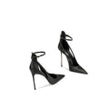 Black silk Chinese style sexy temperament sandals,2026 autumn and winter new item,pointed pointed thin heel high heels for women