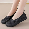 Women Concise Flower Flats Black Shoes Spring Flats Female Genuine Leather Shoe Fashion Superstar Oxfrod Shoes Women Loafer