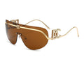 2027 Luxury Oversized Shield Sunglasses Gold Metal Design Gradient Lens Sun Glasses UV400 Protection Women Shades Sunglass Top