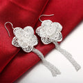 Jewelry set for women 925 sterling Silver Jewelry set for women flower Pendant bangle earrings rings bracelet necklaces fashion party Christmas Gifts