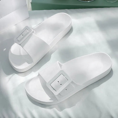 Litfun Summer New Flat Slippers For Women Fashion Outdoor Non-slip Beach Sandals Soft Bottom EVA Slides Lady Casual Home Slipper