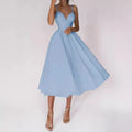 Elegant Women's Dresses Temperament Multicolor Halter Summer Sexy Dresses Ladies Swing Party Gowns Dresses for Female 2025 New