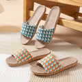 Indoor Slippers Lightweight Soft Cotton Floral Floor Shoes Fashion Retro Home Slippers Antislip Couple Shoes