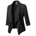New 2025 Women's Blazer Solid Color Elegant Office Top Versatile Cardigan Coat Collar Fashion Casual Jacket for Female