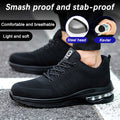 Air Cushion Work Safety Shoes Men Women Breathable Work Sneaker Anti-Puncture Anti Smash Steel Toe Tennis Shoes Work Boots