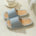 House Slippers Bamboo Women Striped Autumn Home Couples Indoor Non Slip Funny Sandals Shoes Male Soft Flat Summer For Tatami