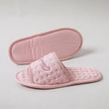 Cotton Casual Home Slippers for Women 2026 Designer Open Toe Slides House Soft Light Summer Elegant Shoes Ladies Flats One Size