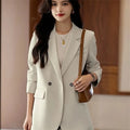 Spring Autumn Trend Double Breasted Elegant Women's Suit Forking Design Sense Ladies Small Coat