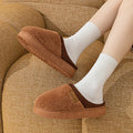 Platform Fluffy Slippers For Women Men House Flats Fashion Warm Plush Winter Cotton Shoes Ladies Indoor Home Casual Footwear