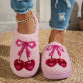 Fashion Cute Bow Cartoon Women Slippers Comfort Indoor Bedroom Breathable Anti-slip Casual Couple's Home Shoes Party