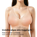 Women's Silicone Breast Pad ONEFEN Silicone Thicken Breast Pad Form With Bra Women's Fake Boob Enhancement Magnify Underwear 2-in-1 Small Chest Becomes Big