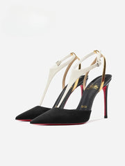 2026 New Pointed Stiletto High Heels Shallow Mouth Banquet Fashion Baotou Back Buckle Sandals