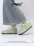 HUANQIU 2026 new women's training shoes, lightweight and comfortable lace-up soft-soled casual sneakers