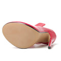 Fashion Women's Shoes 15CM Thin Heels Round Toe Unisex Party Tube Dance Locked Padlocks Punk Red Pumps Free Shipping Stilettos