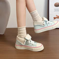 Fashionable New Round Toe Lace Up Comfortable Flat Bottom Women's Sports Shoes Popular Spring Autumn Thick Soled Casual Shoes