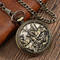 Retro Pocket Watch for Men Women Manual Mechanical Watches Pendant FOB Chain Handwind Skeleton Clock Reloj Gift