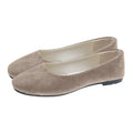 Women'S Flat Shoes Suede Shallow Mouth Women'S Single Shoes Comfortable Flat Casual Shoes Solid Color Daily Commuting Shopping