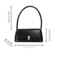 Fashion Retro Women's Shoulder Bag Simple Solid Colour Handbag Vintage Underarm Bag PU Material Flap Bag