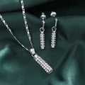 Luxury Fashion Jewelry Set for Women Sparkly Rhinestone Crystal Zircon Collar Necklace Earrings Sets Wedding Bridal Party Set