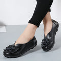 Women Flats Genuine Leather Fashion Tenis Women Shoes Moccasins Ballet Flats Slip On Women Shoe Black Zapatos De Mujer Plus Size