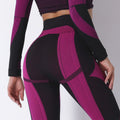 High Stretch Seamless Quick Drying Woman Yoga Pants Peach Buttocks Push Up Women Leggings Stripe Running Pants
