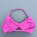 Seamless Yoga Sports Bra Sports Strappy Bra Workout Women Gym Top Running Exercise Halter Backless Bra High Support Fitness