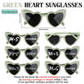 Party Bachelorette Glasses 10-60Pcs Personalised Wedding Sunglasses Custom Heart Shaped Sunglasses Wedding Gifts for Guests Bachelorette Party Glasses