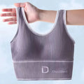 D-Shaped Women's Seamless Deep U-Shaped Back-Shaping Tube Top Breathable Yoga Sports Bra Without Steel Ring All-Match Base