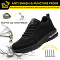 Air Cushion Work Safety Shoes Men Women Breathable Work Sneaker Anti-Puncture Anti Smash Steel Toe Tennis Shoes Work Boots