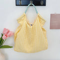 Women's Tote Bags Korean Dopamine Simple Versatile Swwet Kawaii Cute New Handbags Large Capacity Portable Shoulder Bags