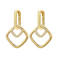 Original 2026 S925 Sterling Silver Zircon 18K Gold Lining Vintage Hoop Earrings for Women Birthday Party Wedding Gift Jewellery