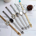 New Oval Dial Quartz Watch Simple Fold-down Clasp Watch Women Watch Student Wristwatch