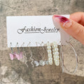 Fashion Geometric Hoop Earrings Set for Women Vintage Bohemian Pearl Gold Color Round Earring Punk Daily Wear Jewelry Gifts 2025